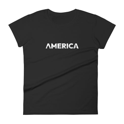America Women's short sleeve t-shirt - Mainstream Freedom