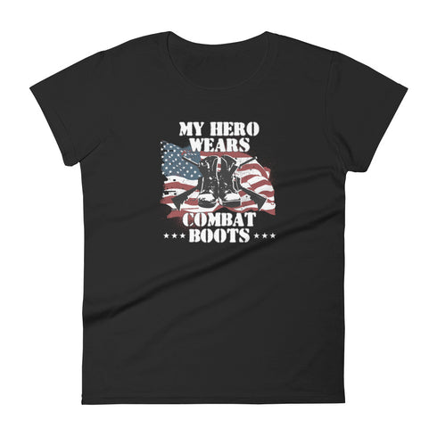 My Hero Wears Combat Boots Women's short sleeve t-shirt - Mainstream Freedom