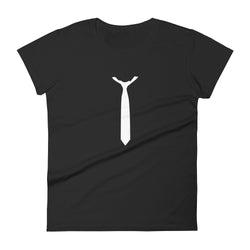 Necktie Silhouette Women's short sleeve t-shirt - Mainstream Freedom