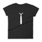 Necktie Silhouette Women's short sleeve t-shirt - Mainstream Freedom