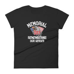 Memorial Day Remember Our Hero's Women's short sleeve t-shirt - Mainstream Freedom
