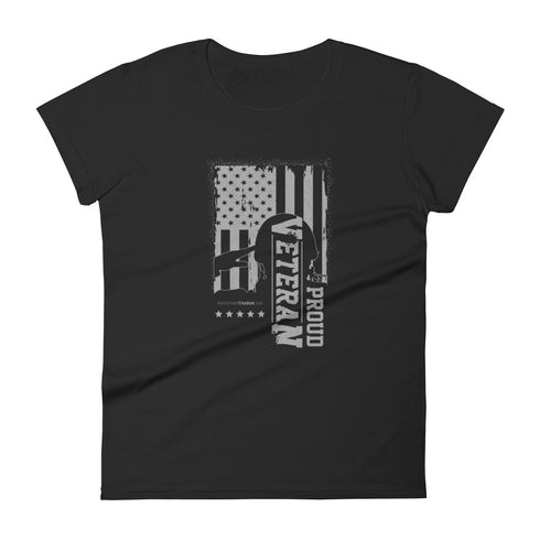 Proud Veteran Women's short sleeve t-shirt - Mainstream Freedom