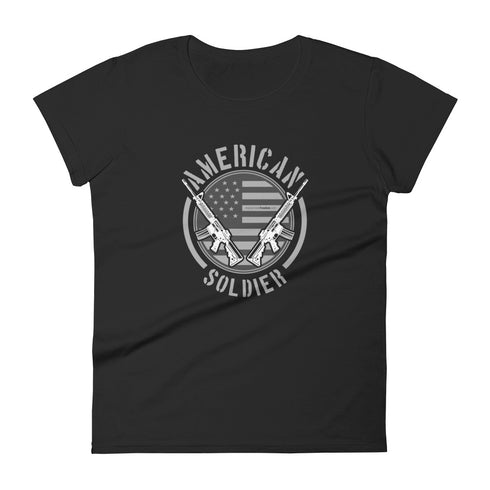 American Soldier Women's short sleeve t-shirt - Mainstream Freedom
