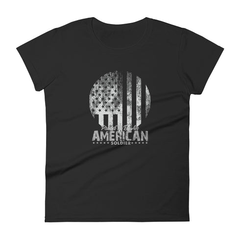 Proud To Be An American Soldier Women's short sleeve t-shirt - Mainstream Freedom