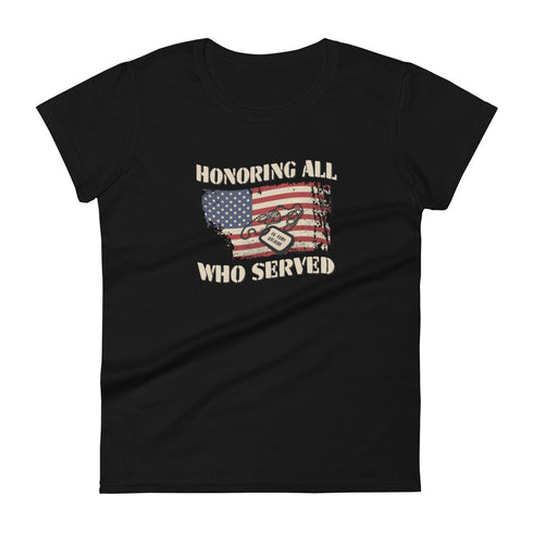 Honoring All Who Served Women's short sleeve t-shirt - Mainstream Freedom