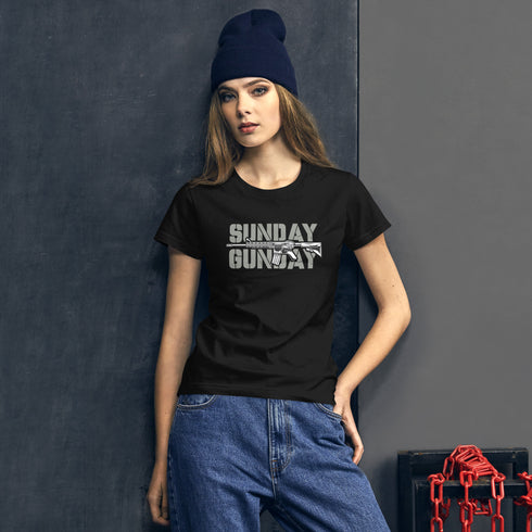 Sunday Gun Day Women's short sleeve t-shirt - Mainstream Freedom