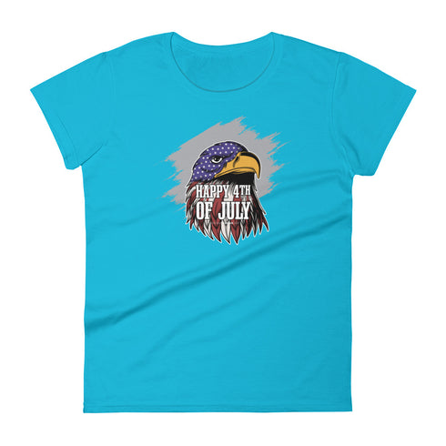 Happy 4th Of July Eagle Women's short sleeve t-shirt - Mainstream Freedom