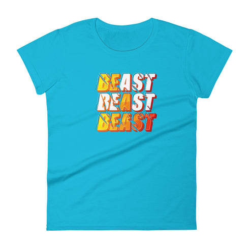 Beast Women's short sleeve Motivational t-shirt - Mainstream Freedom