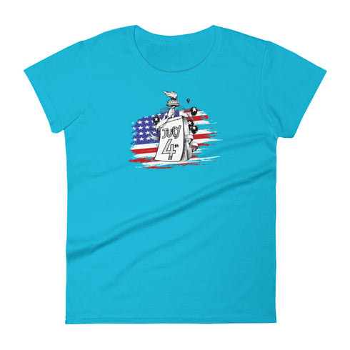 July 4th Women's short sleeve Independence Day t-shirt - Mainstream Freedom