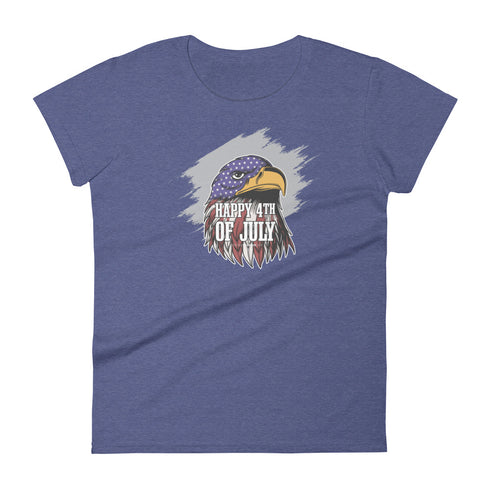 Happy 4th Of July Eagle Women's short sleeve t-shirt - Mainstream Freedom