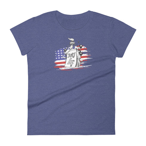 July 4th Women's short sleeve Independence Day t-shirt - Mainstream Freedom