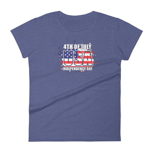 4th Of July USA Independence Day Women's short sleeve t-shirt - Mainstream Freedom