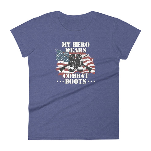 My Hero Wears Combat Boots Women's short sleeve t-shirt - Mainstream Freedom