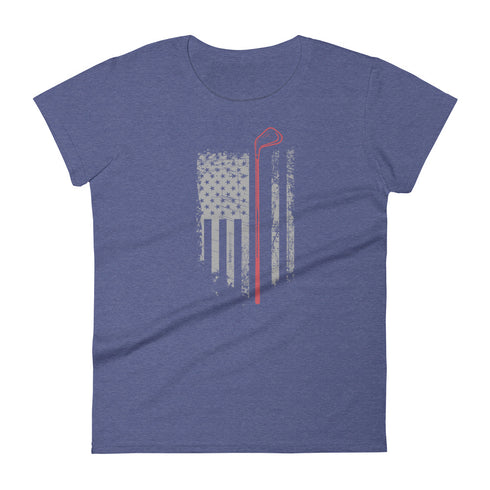 Grunge American Golfer Women's short sleeve t-shirt - Mainstream Freedom
