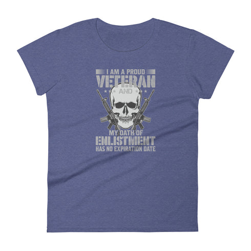 I Am A Proud Veteran and My Oath Of Enlistment Has No Expiration Date Women's short sleeve t-shirt - Mainstream Freedom