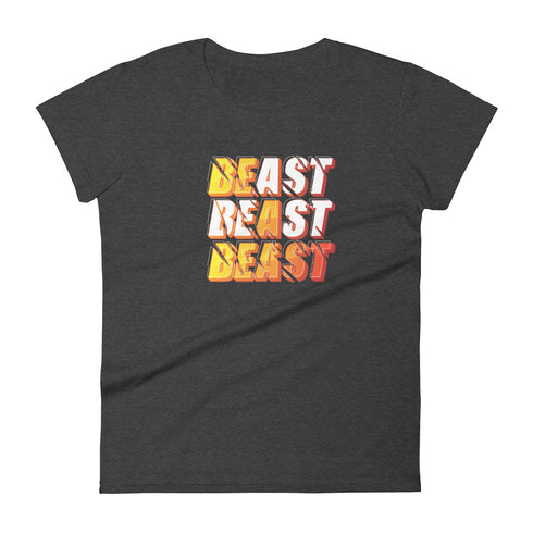 Beast Women's short sleeve Motivational t-shirt - Mainstream Freedom