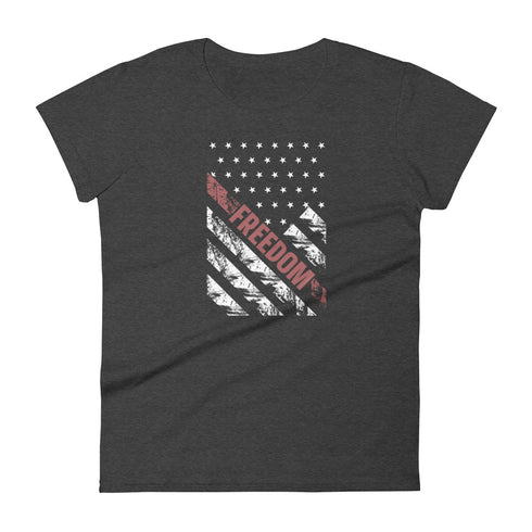 Freedom Grunge Flag Women's short sleeve t-shirt - Mainstream Freedom