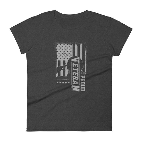 Proud Veteran Women's short sleeve t-shirt - Mainstream Freedom