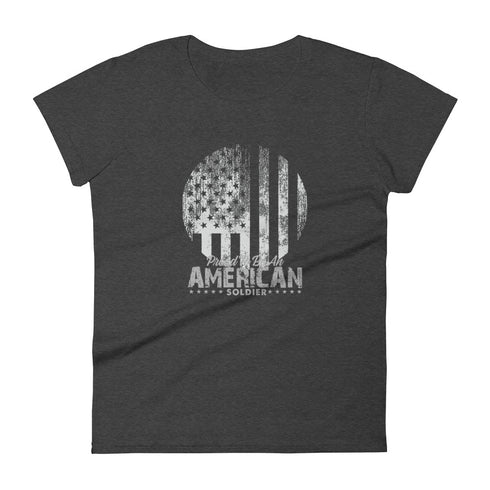 Proud To Be An American Soldier Women's short sleeve t-shirt - Mainstream Freedom