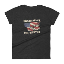Honoring All Who Served Women's short sleeve t-shirt - Mainstream Freedom