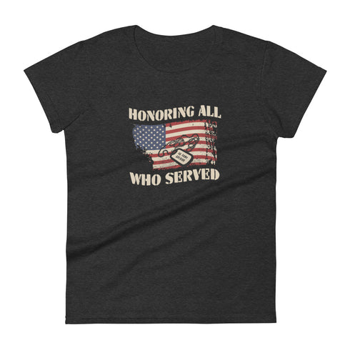 Honoring All Who Served Women's short sleeve t-shirt - Mainstream Freedom