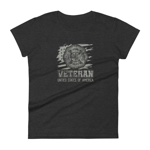 Veteran USA Fire Department Women's short sleeve t-shirt - Mainstream Freedom