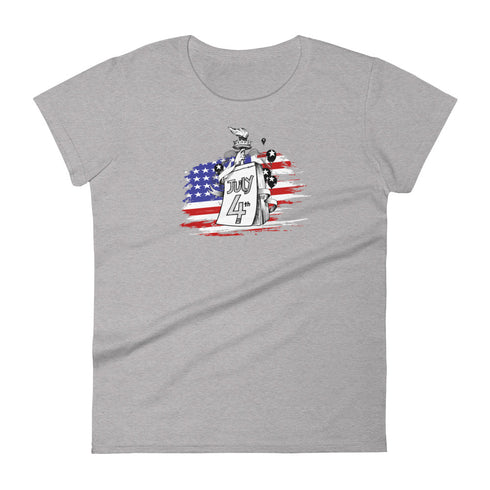 July 4th Women's short sleeve Independence Day t-shirt - Mainstream Freedom