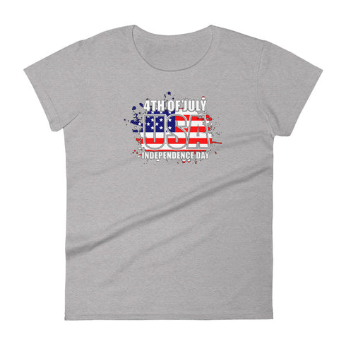 4th Of July USA Independence Day Women's short sleeve t-shirt - Mainstream Freedom