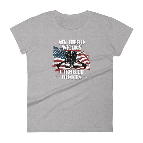 My Hero Wears Combat Boots Women's short sleeve t-shirt - Mainstream Freedom