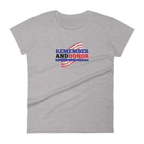 Remember and Honor Women's short sleeve t-shirt - Mainstream Freedom