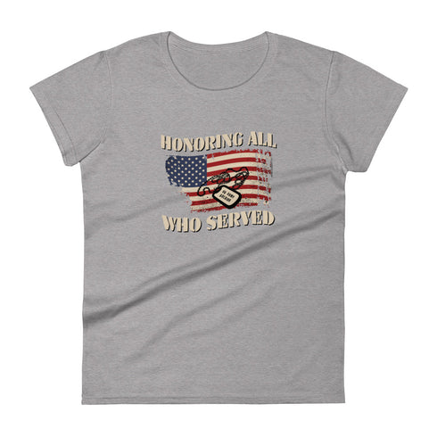 Honoring All Who Served Women's short sleeve t-shirt - Mainstream Freedom