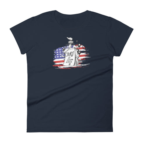 July 4th Women's short sleeve Independence Day t-shirt - Mainstream Freedom