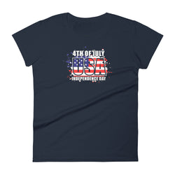 4th Of July USA Independence Day Women's short sleeve t-shirt - Mainstream Freedom