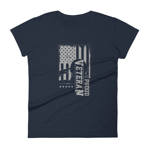 Proud Veteran Women's short sleeve t-shirt - Mainstream Freedom