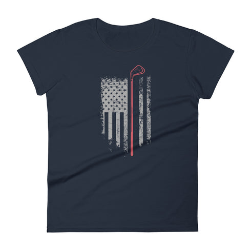 Grunge American Golfer Women's short sleeve t-shirt - Mainstream Freedom