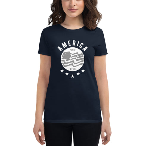 America Since 1776 Women's short sleeve t-shirt - Mainstream Freedom