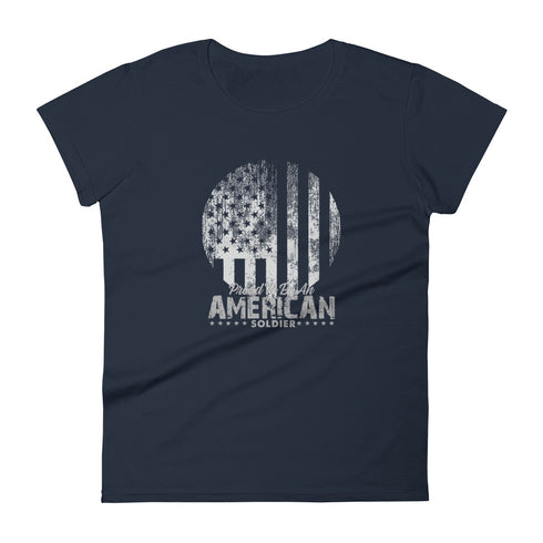 Proud To Be An American Soldier Women's short sleeve t-shirt - Mainstream Freedom