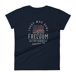 Those Who Deny Freedom To Others, Deserve It Not For Themselves Women's short sleeve t-shirt - Mainstream Freedom