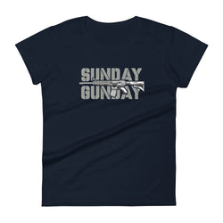 Sunday Gun Day Women's short sleeve t-shirt - Mainstream Freedom
