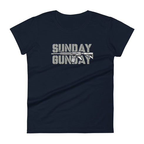 Sunday Gun Day Women's short sleeve t-shirt - Mainstream Freedom