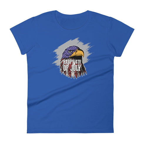 Happy 4th Of July Eagle Women's short sleeve t-shirt - Mainstream Freedom