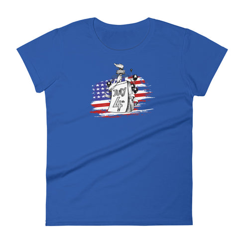 July 4th Women's short sleeve Independence Day t-shirt - Mainstream Freedom