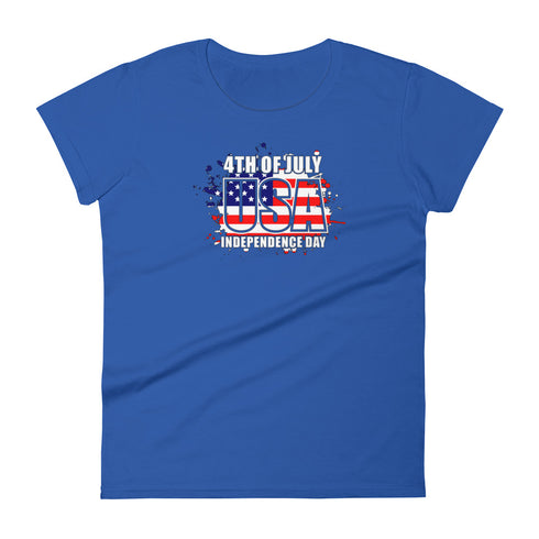 4th Of July USA Independence Day Women's short sleeve t-shirt - Mainstream Freedom