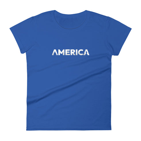 America Women's short sleeve t-shirt - Mainstream Freedom