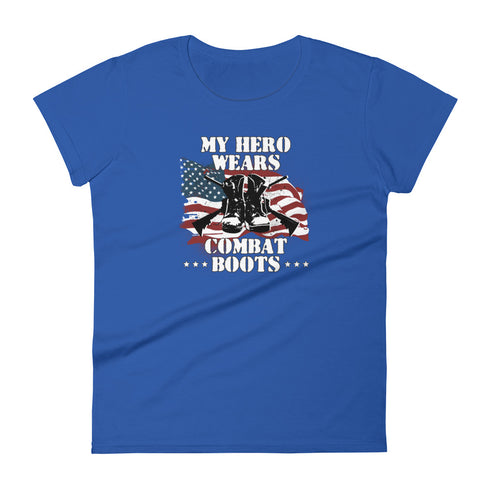 My Hero Wears Combat Boots Women's short sleeve t-shirt - Mainstream Freedom