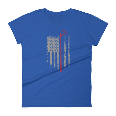 Grunge American Golfer Women's short sleeve t-shirt - Mainstream Freedom