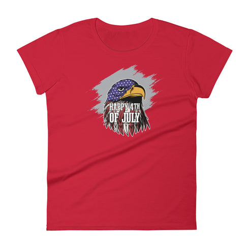 Happy 4th Of July Eagle Women's short sleeve t-shirt - Mainstream Freedom
