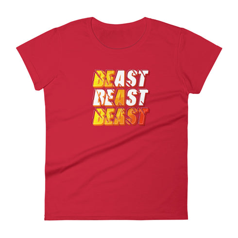 Beast Women's short sleeve Motivational t-shirt - Mainstream Freedom