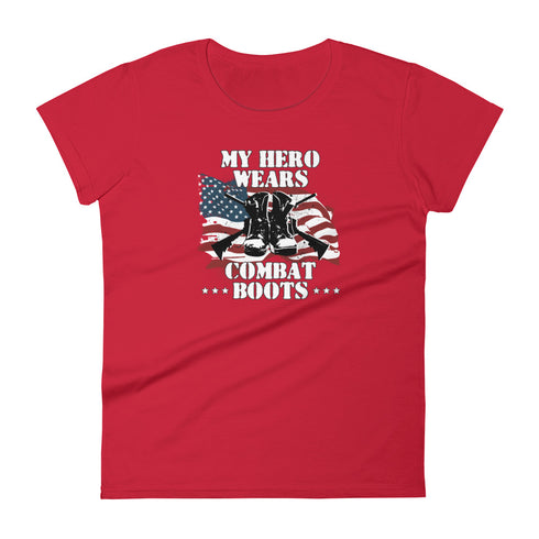 My Hero Wears Combat Boots Women's short sleeve t-shirt - Mainstream Freedom