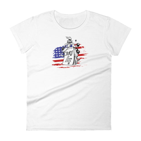 July 4th Women's short sleeve Independence Day t-shirt - Mainstream Freedom